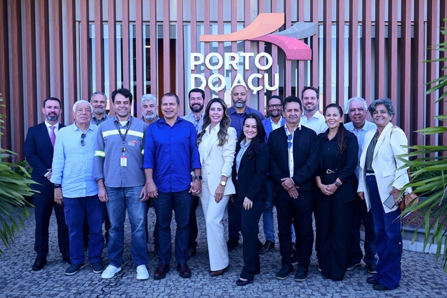No Porto do Açu, prefeito Frederico Paes destaca desenvolvimento e geração de emprego